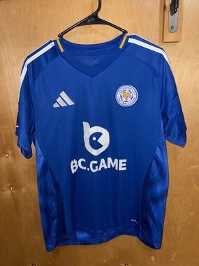 adidas Leicester City “Vardy” Royal Blue Soccer Jersey with White Accents